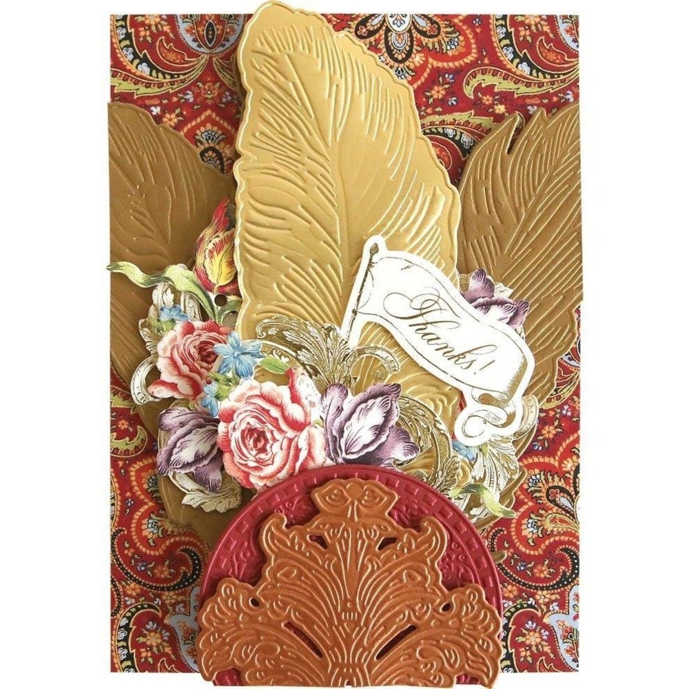 Anna Griffin Finely Feathered 3D Die Set ***NEW*** - Picture 6 of 6